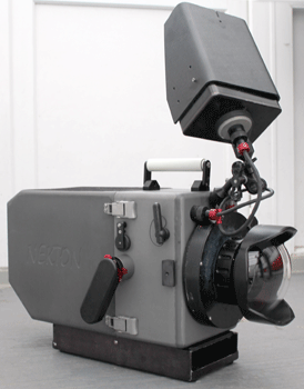 Assembled underwater housing with onboard monitor housing 2
