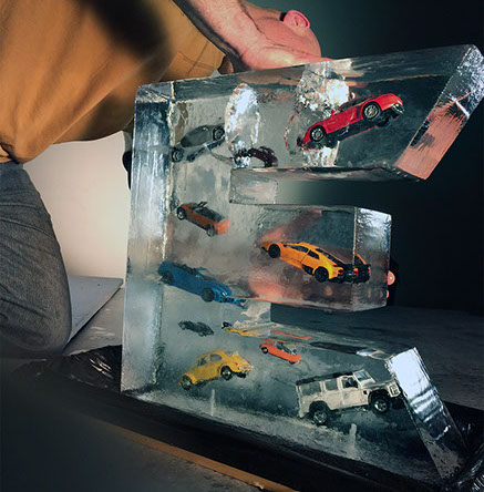 The ice logo was about to be hit with the Air Cannon.