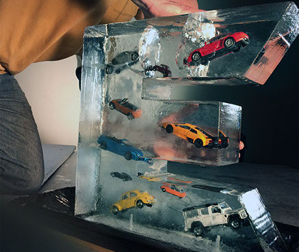 The ice logo was about to be hit with the Air Cannon.